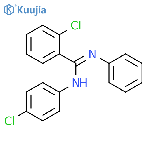 Benzenecarboximidamide, 2-chloro-N-(4-chlorophenyl)-N'-phenyl- structure