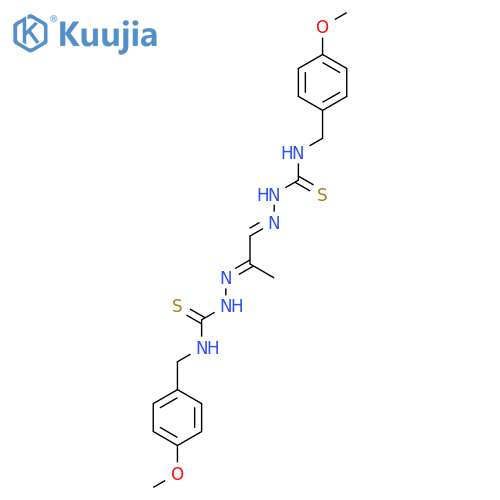 Hydrazinecarbothioamide, 2,2'-(1-methyl-1,2-ethanediylidene)bis[N-[(4-methoxyphenyl)methyl]- structure