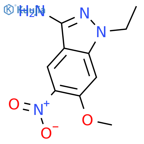 1-Ethyl-6-methoxy-5-nitro-1H-indazol-3-amine structure