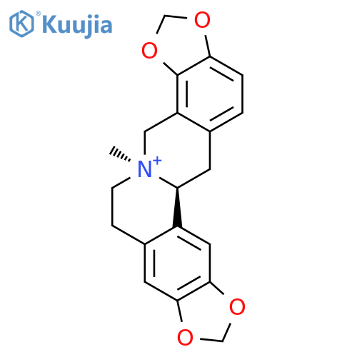 4H-Bis[1,3]benzodioxolo[5,6-a:4',5'-g]quinolizinium, 6,7,12b,13-tetrahydro-5-methyl-, (5S-cis)- structure