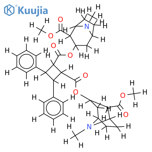 3,4-Diphenyl-cyclobutan-1,2-dicarbonsaeure-bis-(2-methoxycarbonyl-tropan-3-ylester),beta-Truxinsaeure-bis-(2-carbomethoxy-tropylester) structure