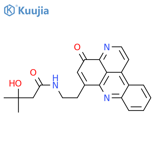 Butanamide,3-hydroxy-3-methyl-N-[2-(4-oxo-4H-pyrido[2,3,4-kl]acridin-6-yl)ethyl]- structure