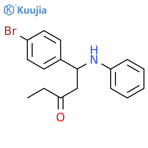 3-Pentanone, 1-(4-bromophenyl)-1-(phenylamino)- structure