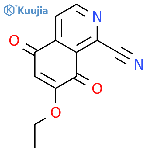 1-Isoquinolinecarbonitrile,7-ethoxy-5,8-dihydro-5,8-dioxo- structure