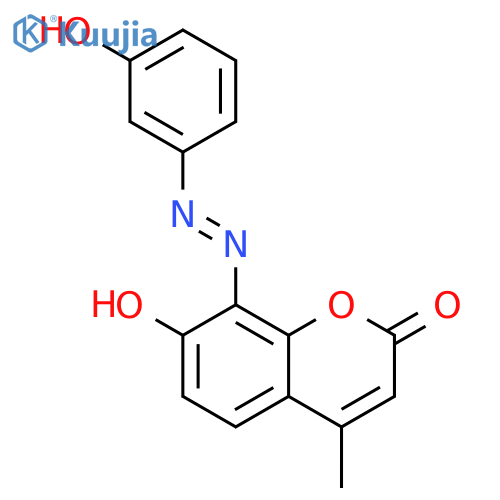 8-[(3-hydroxyphenyl)hydrazinylidene]-4-methylchromene-2,7-dione structure