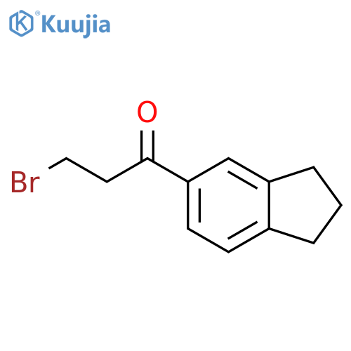 3-Bromo-1-indan-5-yl-propan-1-one structure