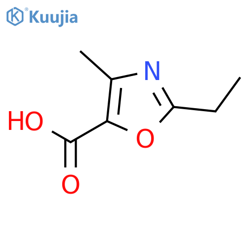 2-ethyl-4-methyl-1,3-oxazole-5-carboxylic acid structure