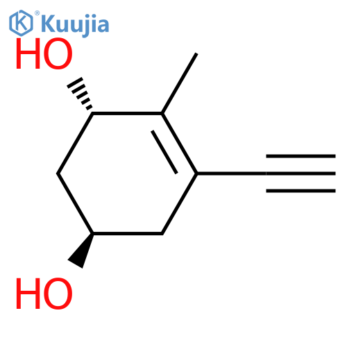 4-Cyclohexene-1,3-diol, 5-ethynyl-4-methyl-, (1R,3S)- structure