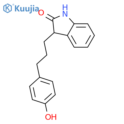 2H-Indol-2-one, 1,3-dihydro-3-[3-(4-hydroxyphenyl)propyl]- structure