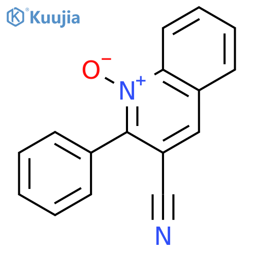 3-Quinolinecarbonitrile, 2-phenyl-, 1-oxide structure
