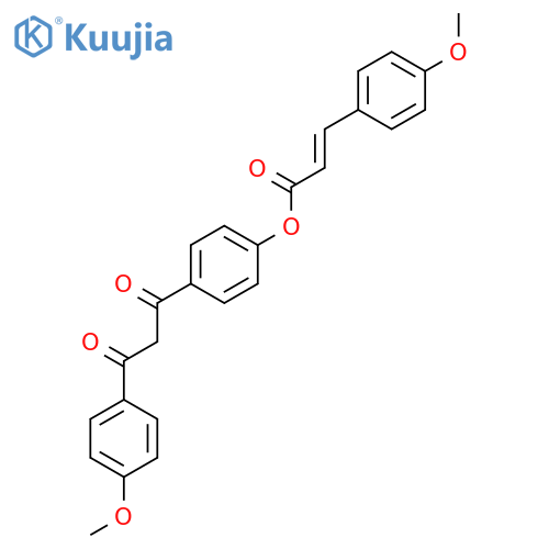 2-Propenoic acid, 3-(4-methoxyphenyl)-, 4-[3-(4-methoxyphenyl)-1,3-dioxopropyl]phenyl ester structure