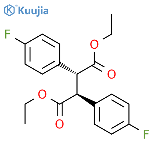 Butanedioic acid, 2,3-bis(4-fluorophenyl)-, diethyl ester, (R*,S*)- structure