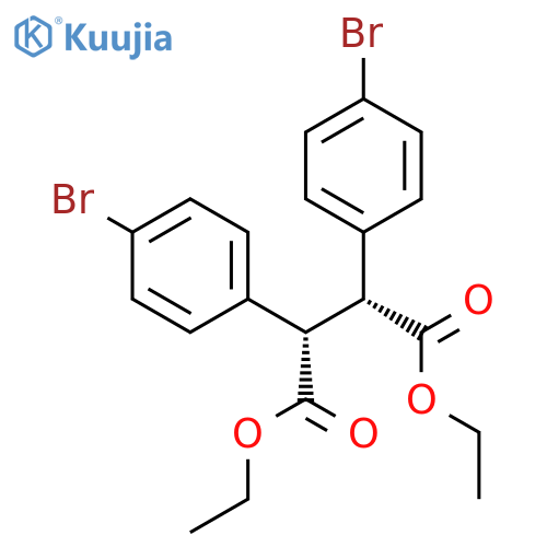 Butanedioic acid, 2,3-bis(4-bromophenyl)-, diethyl ester, (R*,S*)- structure