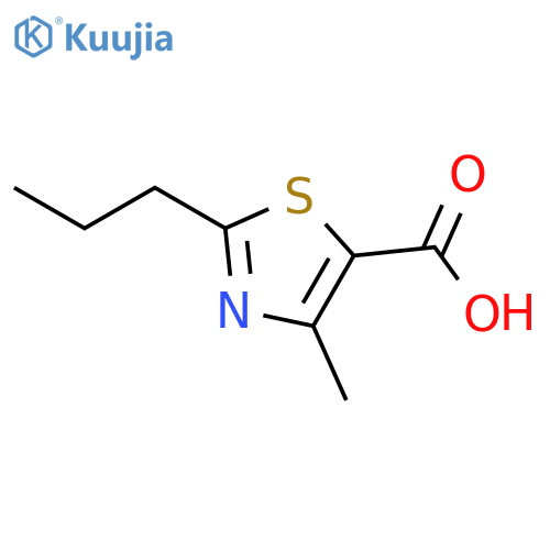 5-Thiazolecarboxylic acid, 4-methyl-2-propyl- structure