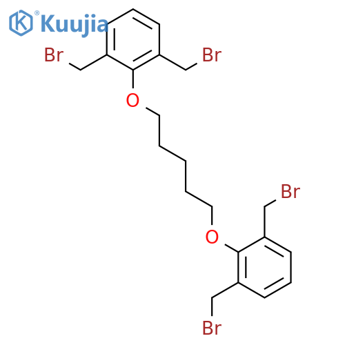 Benzene, 1,1'-[1,5-pentanediylbis(oxy)]bis[2,6-bis(bromomethyl)- structure
