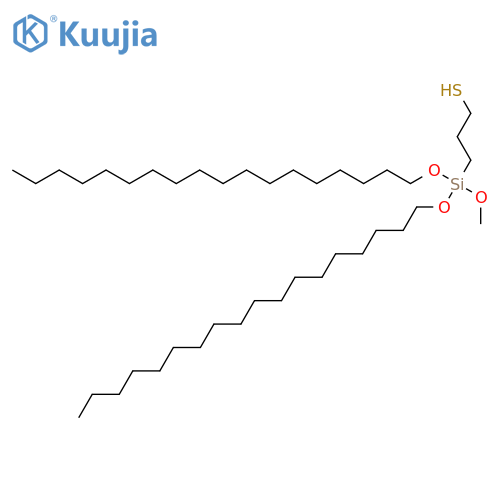 1-Propanethiol, 3-[methoxybis(octadecyloxy)silyl]- structure