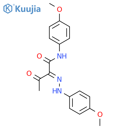 Butanamide, N-(4-methoxyphenyl)-2-[(4-methoxyphenyl)hydrazono]-3-oxo- structure