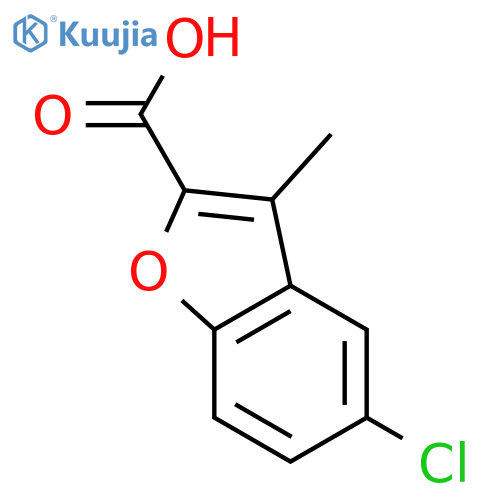 5-chloro-3-methyl-1-benzofuran-2-carboxylic acid structure