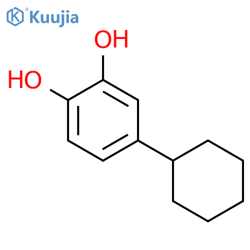 4-cyclohexylbenzene-1,2-diol structure