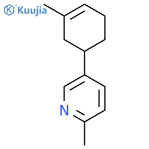 Pyridine, 2-methyl-5-(3-methyl-3-cyclohexen-1-yl)- structure
