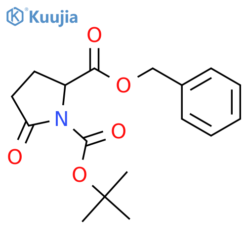 2-benzyl 1-tert-butyl (2S)-5-oxopyrrolidine-1,2-dicarboxylate structure