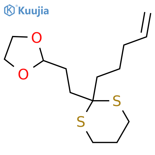 2-[2-(2-pent-4-enyl-1,3-dithian-2-yl)ethyl]-1,3-dioxolane structure