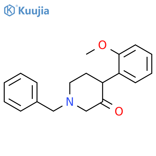 3-Piperidinone, 4-(2-methoxyphenyl)-1-(phenylmethyl)- structure