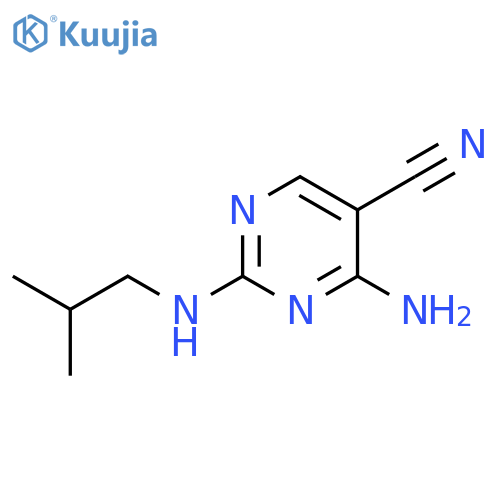 5-PYRIMIDINECARBONITRILE, 4-AMINO-2-[(2-METHYLPROPYL)AMINO]- structure