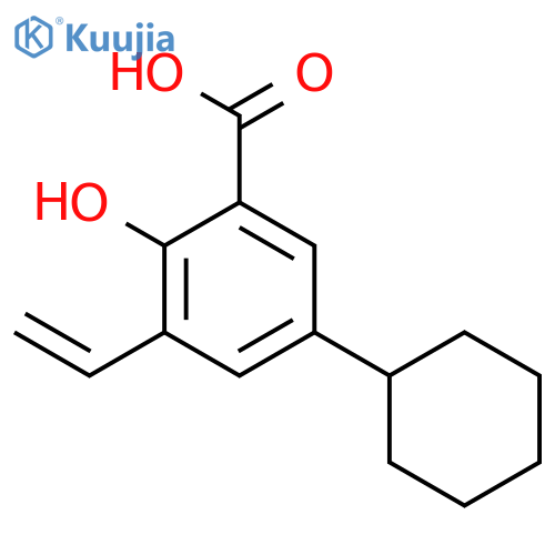 5-cyclohexyl-3-ethenyl-2-hydroxybenzoic acid structure