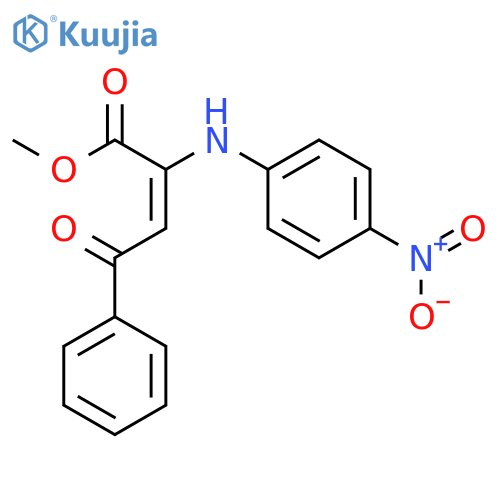 2-Butenoic acid, 2-[(4-nitrophenyl)amino]-4-oxo-4-phenyl-, methyl ester structure