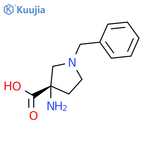 3-Pyrrolidinecarboxylic acid, 3-amino-1-(phenylmethyl)-, (S)- structure