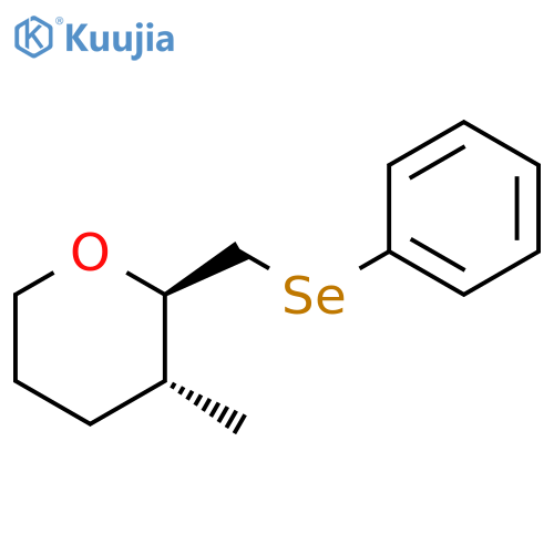 2H-Pyran, tetrahydro-3-methyl-2-[(phenylseleno)methyl]-, trans- structure