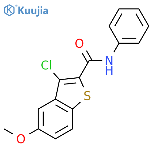 Benzo[b]thiophene-2-carboxamide, 3-chloro-5-methoxy-N-phenyl- structure