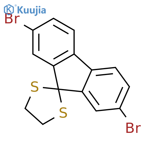 2',7'-dibromospiro[1,3-dithiolane-2,9'-fluorene] structure