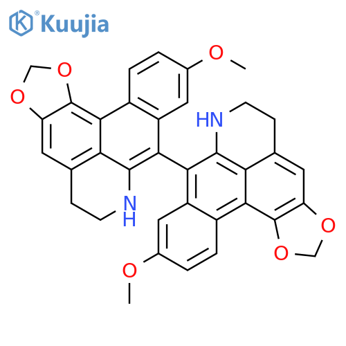8,8'-Bi-5H-benzo[g]-1,3-benzodioxolo[6,5,4-de]quinoline, 6,6',7,7'-tetrahydro-10,10'-dimethoxy-, (±)- structure