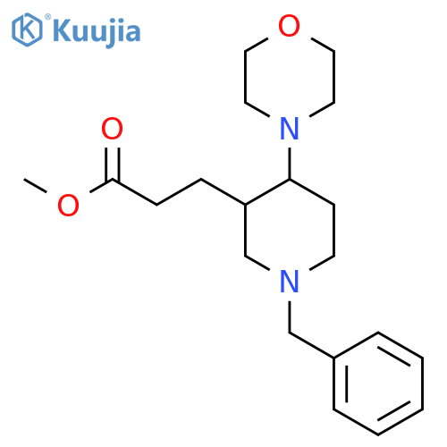 Methyl 3-1-benzyl-4-(4-morpholinyl)-3-piperidinylpropanoate structure