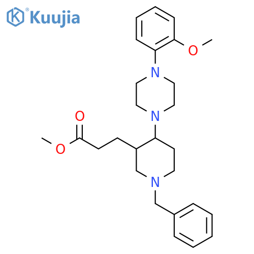 Methyl 3-{1-Benzyl-4-4-(2-methoxyphenyl)-piperazin-1-ylpiperidin-3-yl}propanoate structure