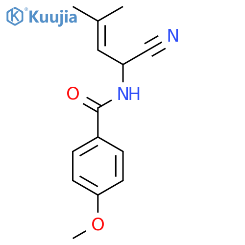 Benzamide, N-(1-cyano-3-methyl-2-butenyl)-4-methoxy- structure