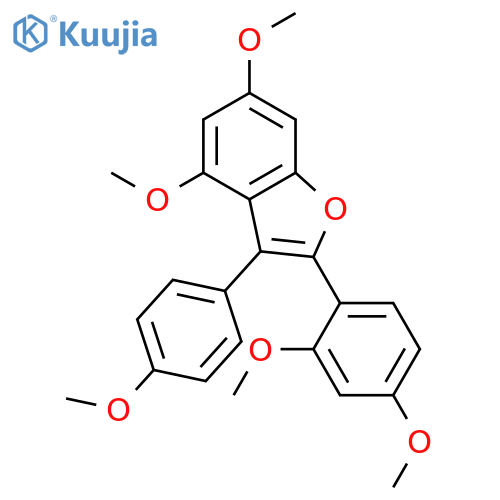 Benzofuran, 2-(2,4-dimethoxyphenyl)-4,6-dimethoxy-3-(4-methoxyphenyl)- structure