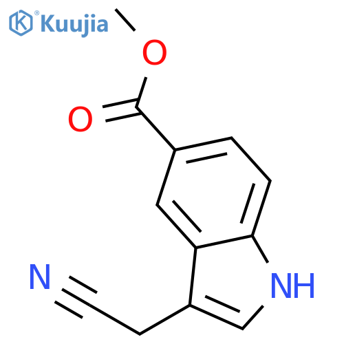 Methyl 3-(cyanomethyl)-1H-indole-5-carboxylate structure