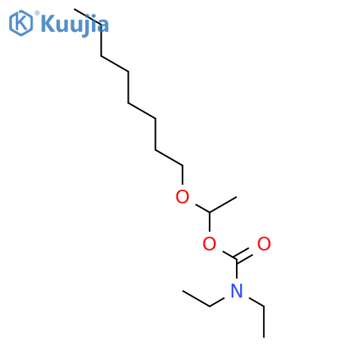 Carbamic acid, diethyl-, 1-(octyloxy)ethyl ester structure
