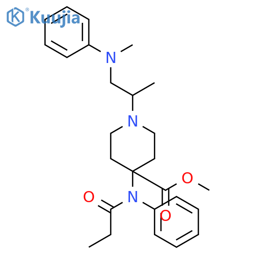 4-Piperidinecarboxylic acid, 1-[1-methyl-2-(methylphenylamino)ethyl]-4-[(1-oxopropyl)phenylamino]-, methyl ester structure