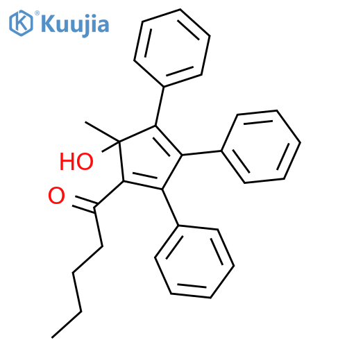 1-Pentanone, 1-(5-hydroxy-5-methyl-2,3,4-triphenyl-1,3-cyclopentadien-1-yl)- structure