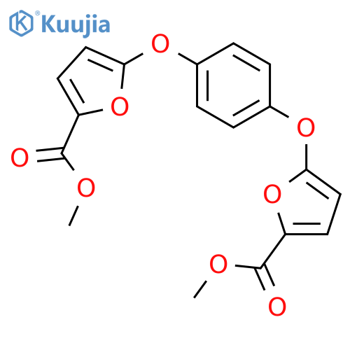 methyl 5-[4-(5-methoxycarbonylfuran-2-yl)oxyphenoxy]furan-2-carboxylate structure