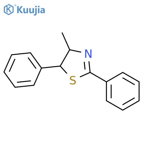 Thiazole, 4,5-dihydro-4-methyl-2,5-diphenyl- structure