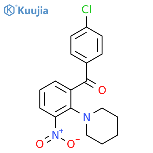Methanone, (4-chlorophenyl)[3-nitro-2-(1-piperidinyl)phenyl]- structure