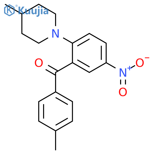 Methanone, (4-methylphenyl)[2-(4-methyl-1-piperidinyl)-5-nitrophenyl]- structure