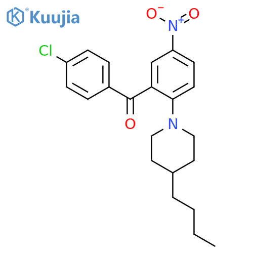 Methanone, [2-(4-butyl-1-piperidinyl)-5-nitrophenyl](4-chlorophenyl)- structure