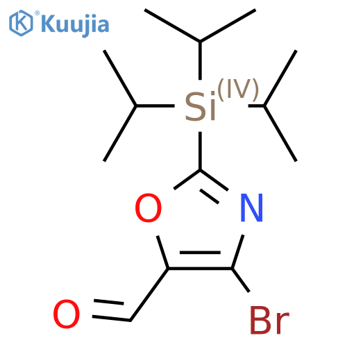 4-Bromo-2-(triisopropylsilyl)oxazole-5-carbaldehyde structure