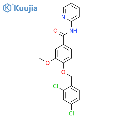 Benzamide, 4-[(2,4-dichlorophenyl)methoxy]-3-methoxy-N-2-pyridinyl- structure